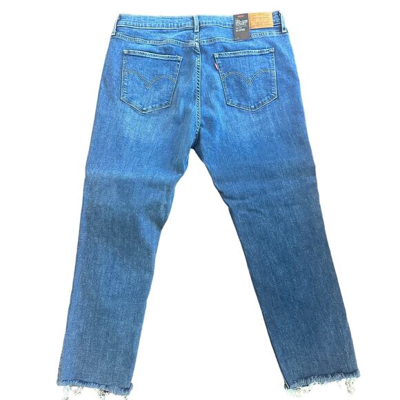 Levi's High Rise Straight Cropped Jeans - Soft - NEW- Size 34 - Picture 5 of 6